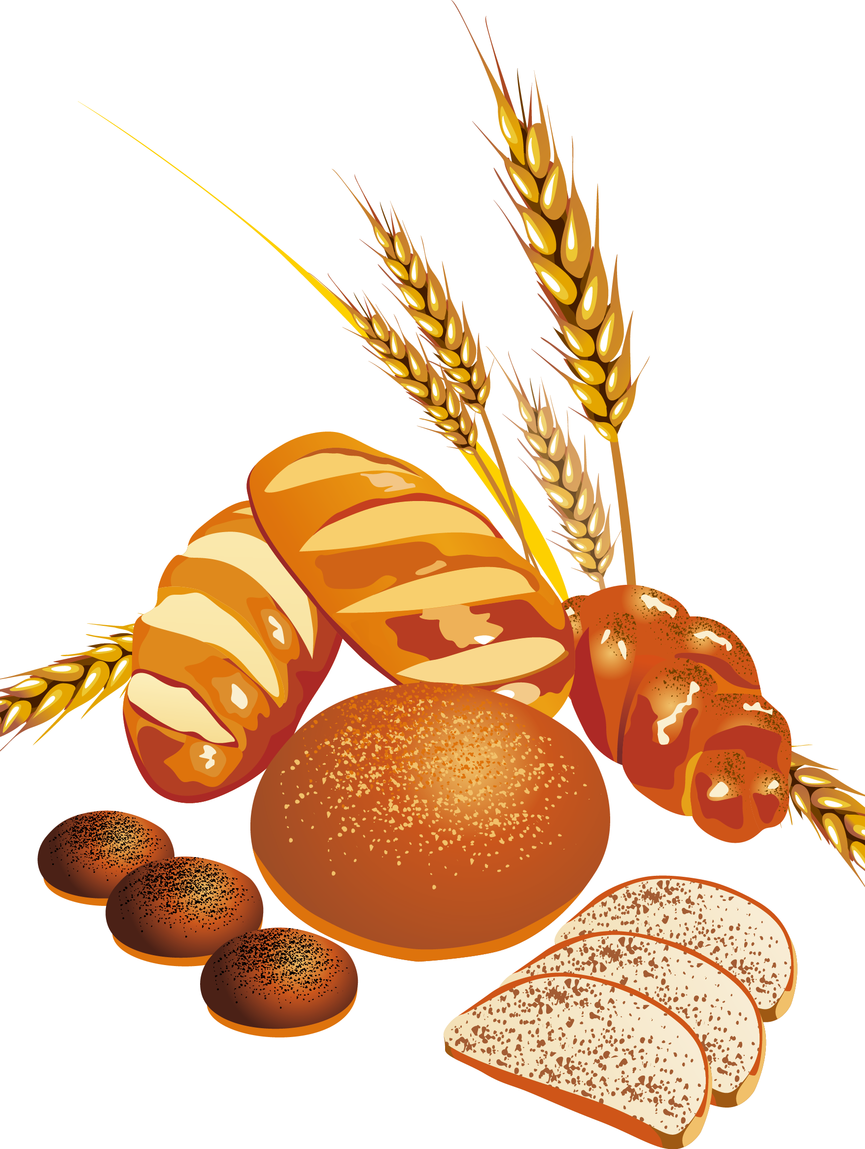 Bread Flour Wheat Loaf Clipart - Large Size Png Image - PikPng