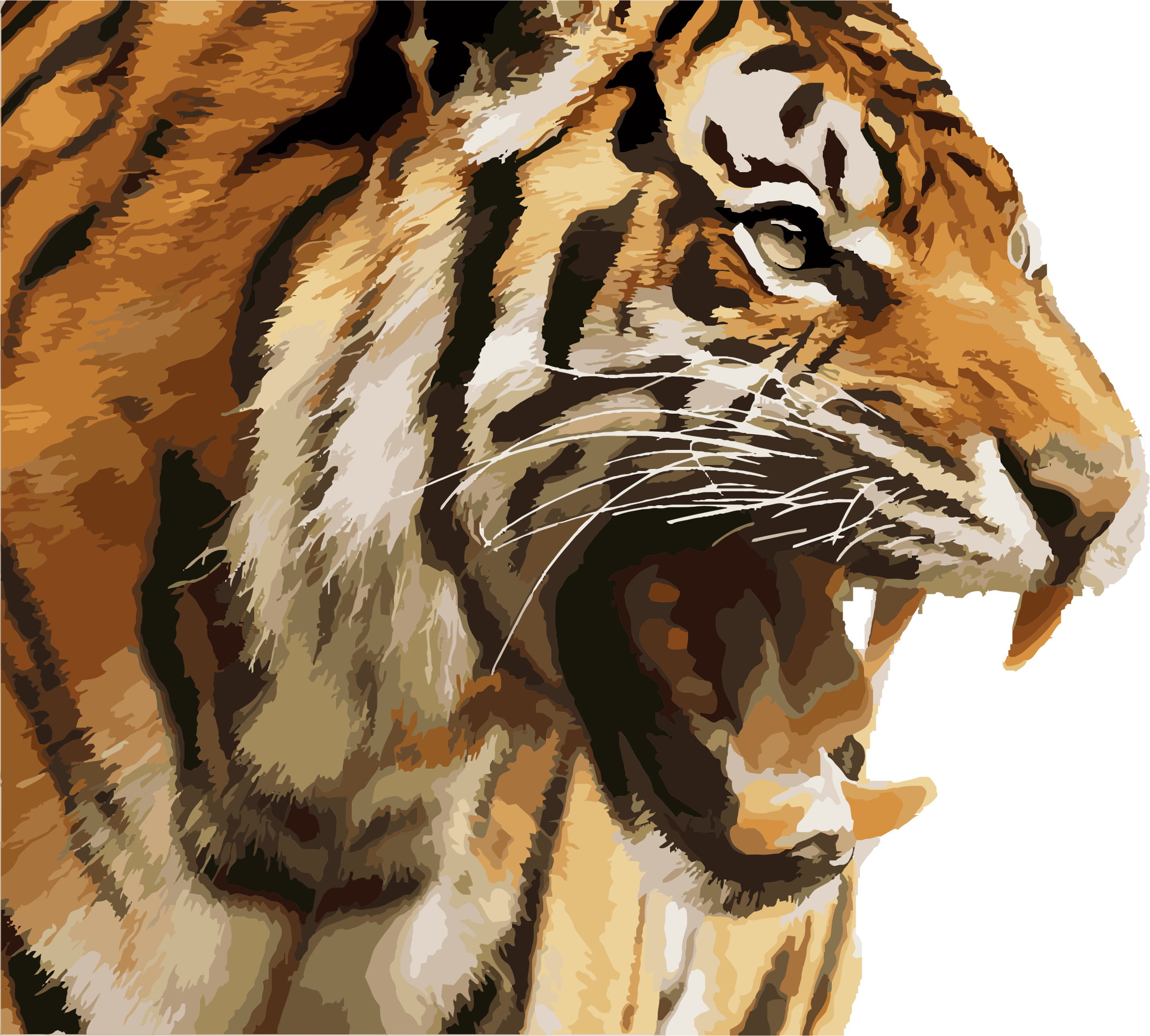 Download Big Image Angry Tiger Face Png  Clipart Png  