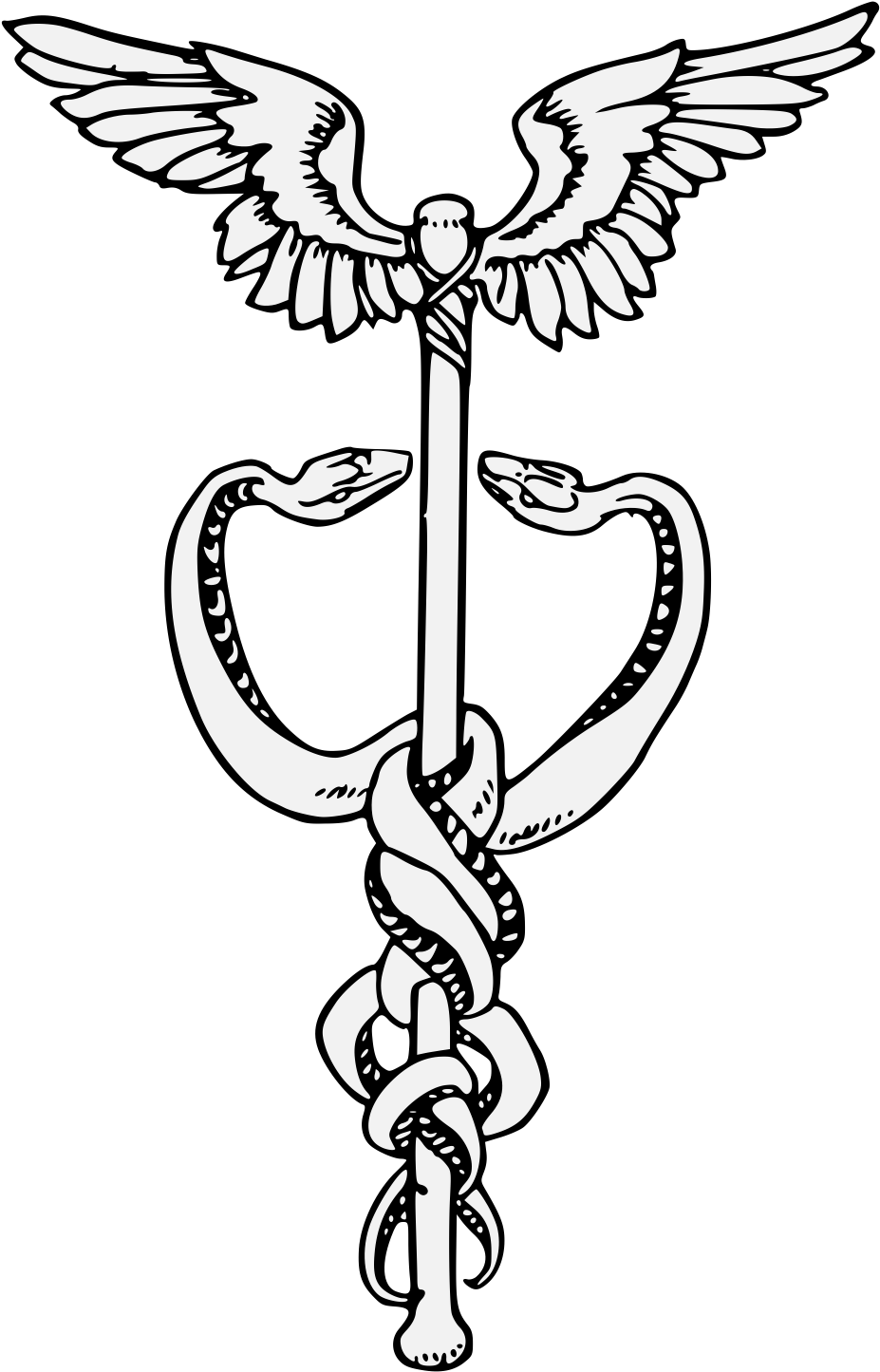 Caduceus - Caduceus Tattoo Clipart - Large Size Png Image - PikPng