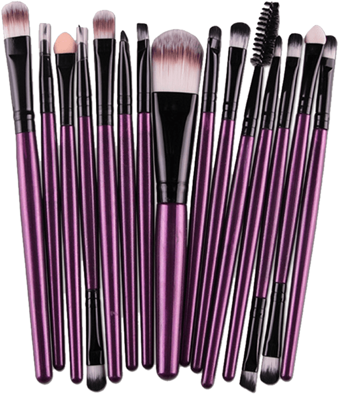 Dropshipping 15pc Nylon Professional Makeup Brush Set - Maange Pro ...