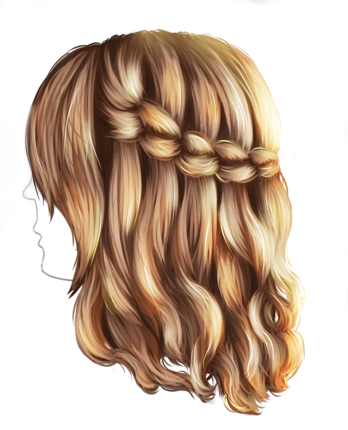 Drawn Braid Braided Hairstyle Clipart Large Size Png Image Pikpng 