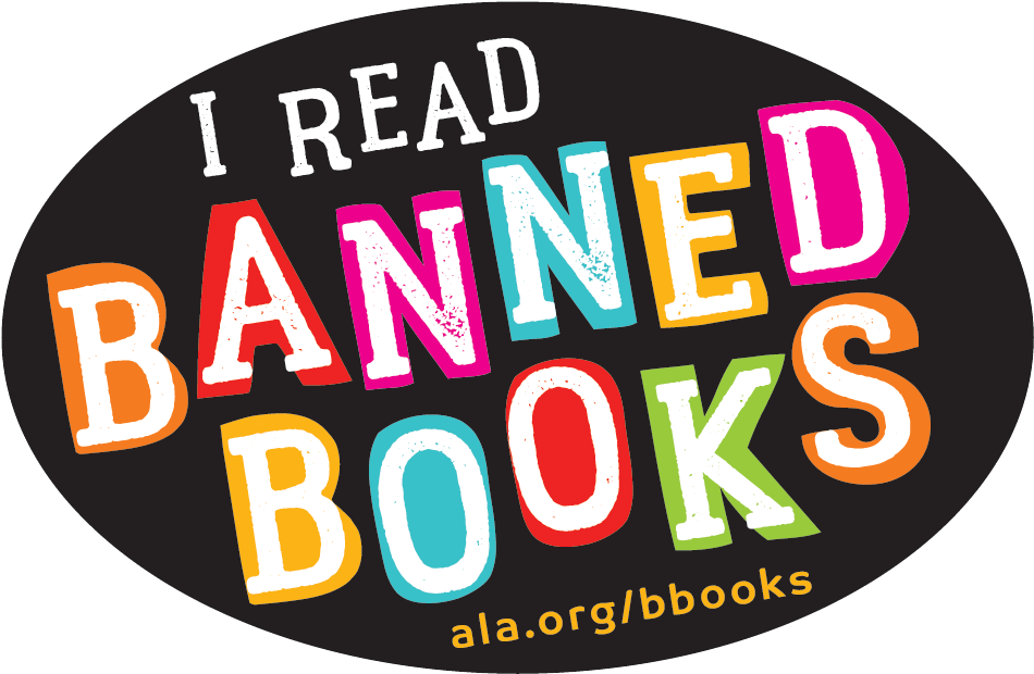 I Read Banned Books Bumper Sticker - Graphic Design Clipart - Large ...