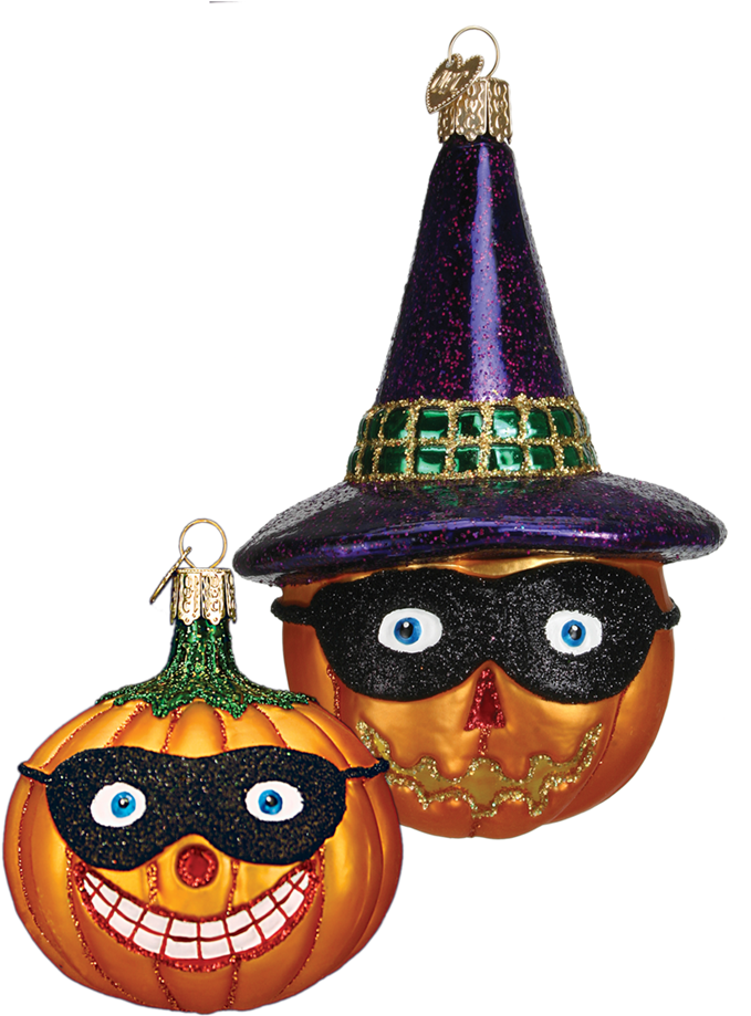 Masked Jack O'lantern Ornament - Jack-o'-lantern Clipart - Large Size ...