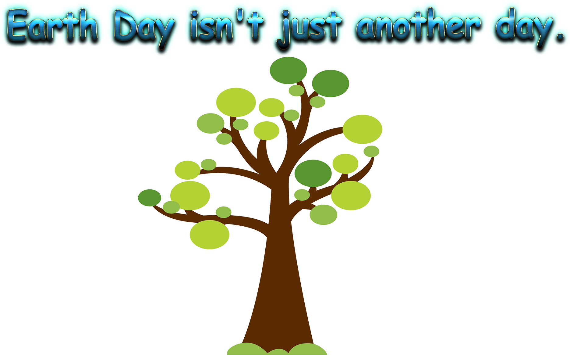 Earth Day Slogans Png Free Download - تصویرسازی درخت Clipart (1920x1200), Png Download