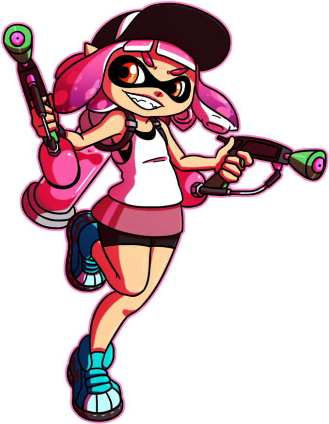 Inkling Girl Png Freeuse Stock Splatoon 2 Orange 4249