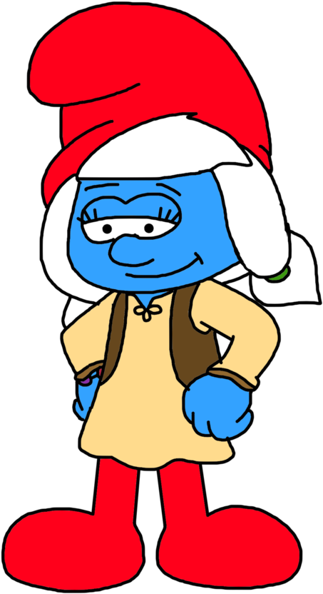 Here's Smurfwillow, The Female Counterpart Of Papa - The Smurfs Clipart (453x832), Png Download