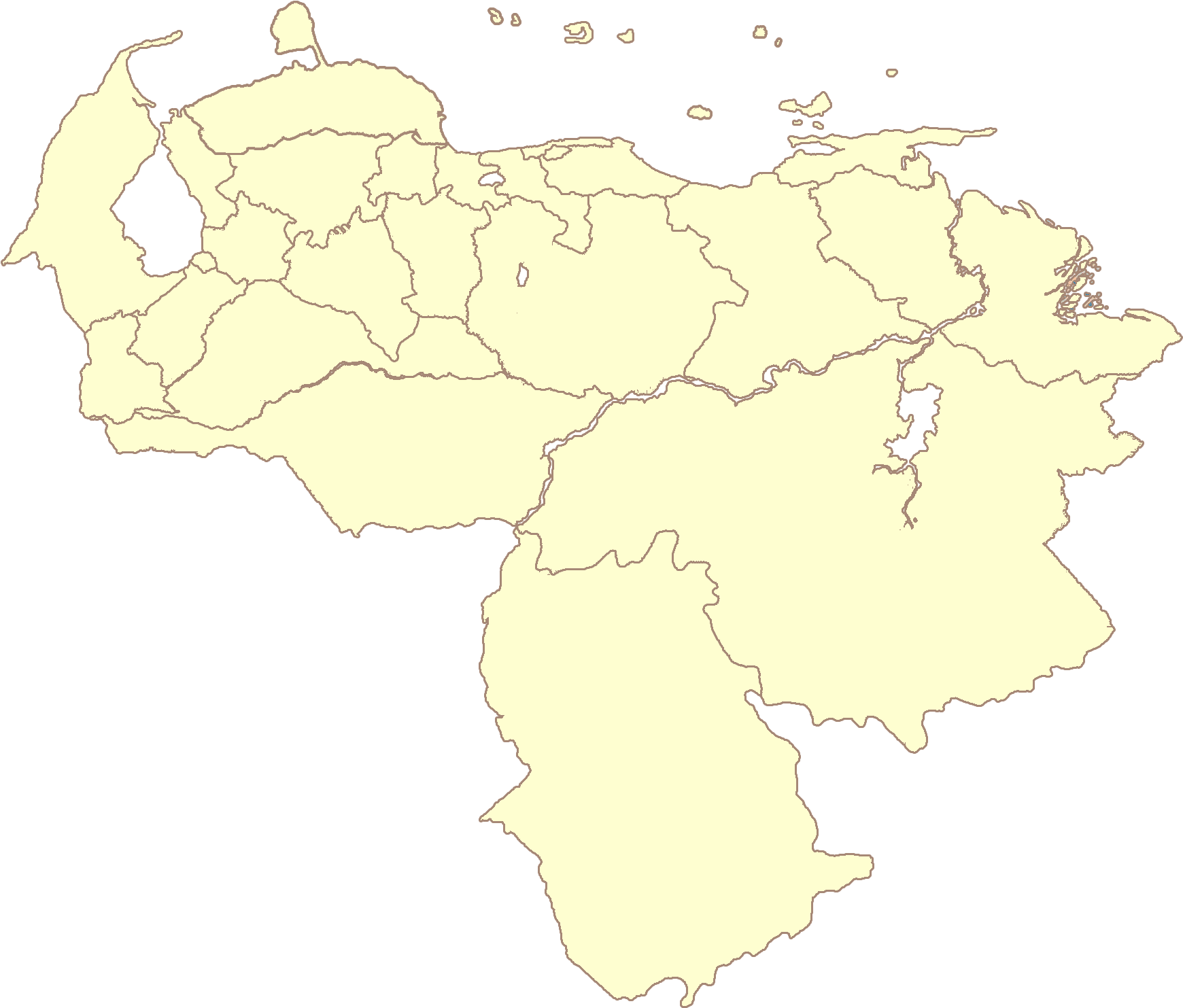 2160 X 1664 5 0 - Venezuela Map Black Clipart - Large Size Png Image ...