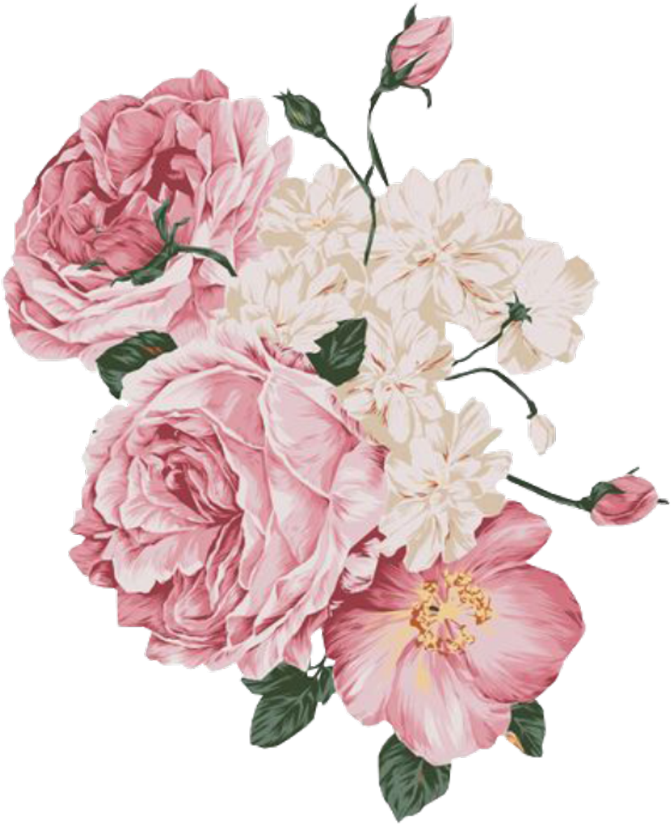 Flower Overlay Png Flowers Pink Vintage Png Clipart Large Size Png Image Pikpng
