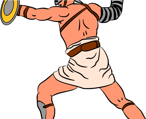 Cartoon Ancient Roman Gladiators Clipart (640x480), Png Download