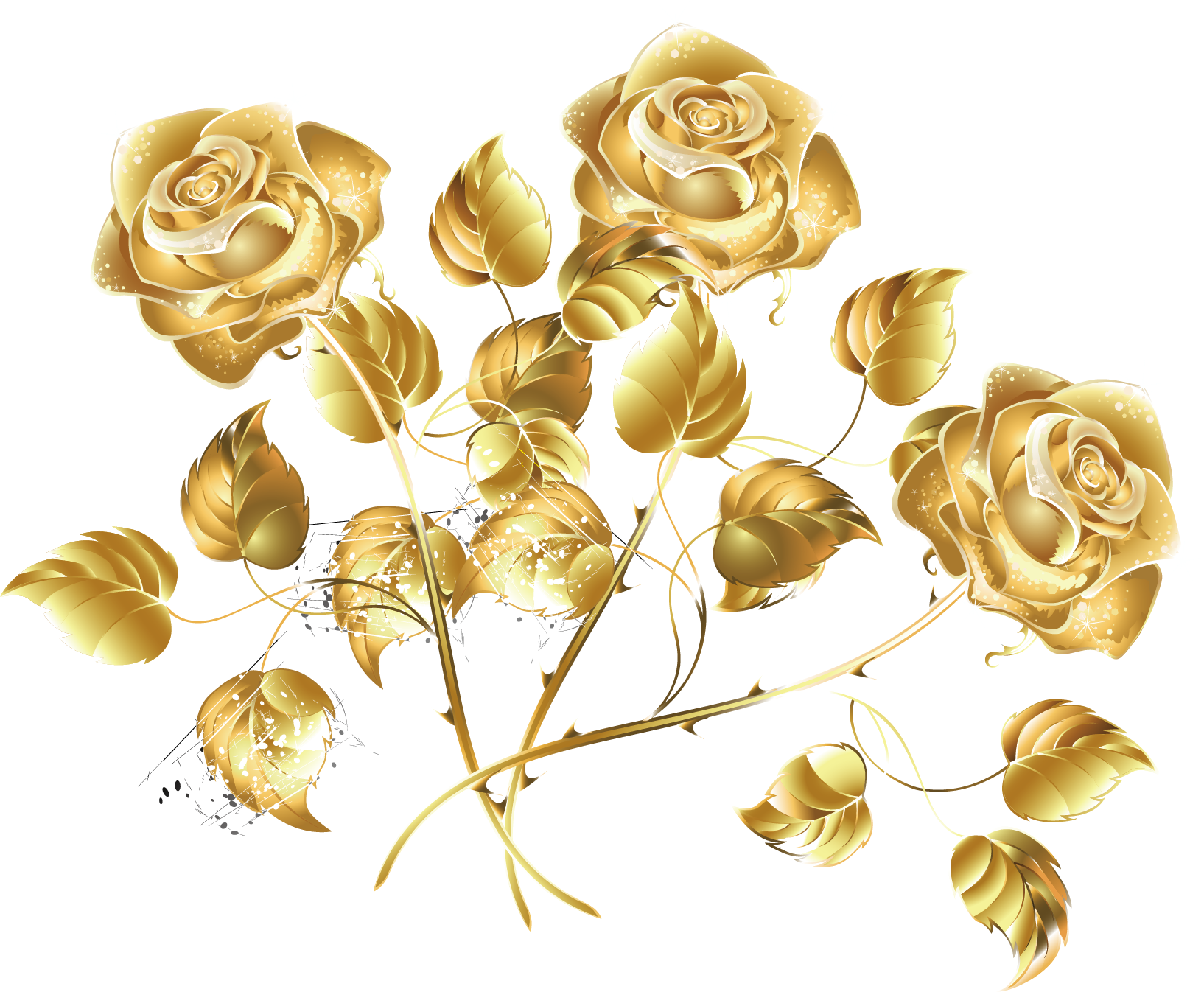 Download Golden Rose Rose Creative Sea - Golden Rose Flowers Png