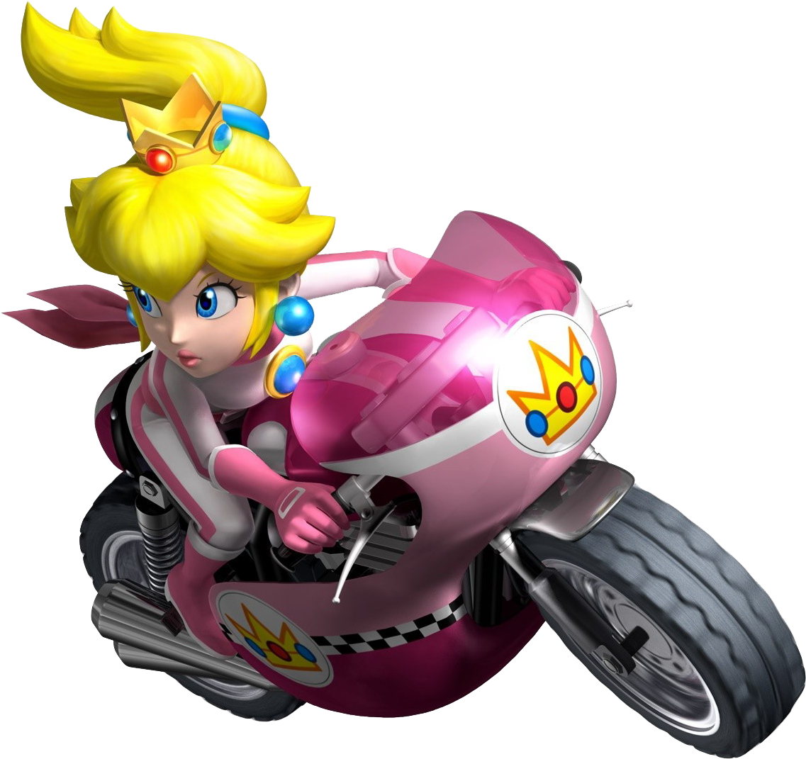 Randome Clipart Mario Kart Mario Kart Wii Peach Bike Png Download