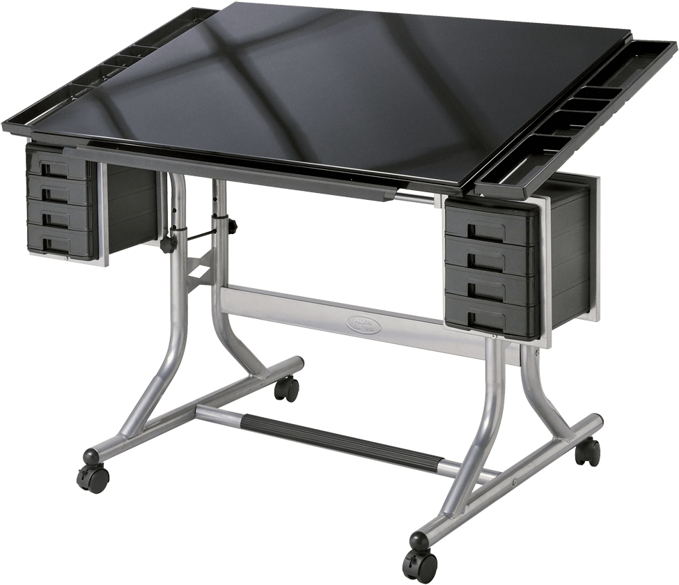 Alvin Craftsmaster Ii - Drafting Drawing Table Clipart (1000x862), Png Download