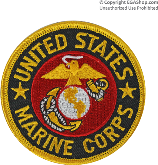 Iron On United States Marine Corps Patch With Light - United States 