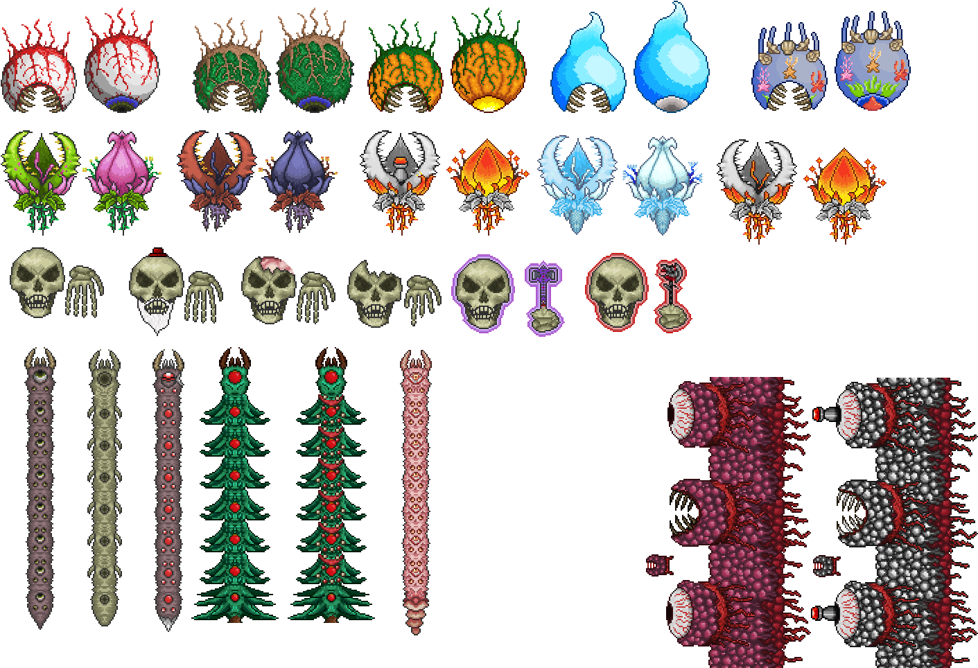 Terraria Slime Sprite Sheet Clipart (1426x976), Png Download