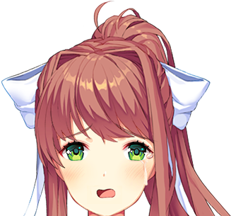 Requestmonika Facial Expressions - Ddlc Monika Sprite Clipart - Large ...