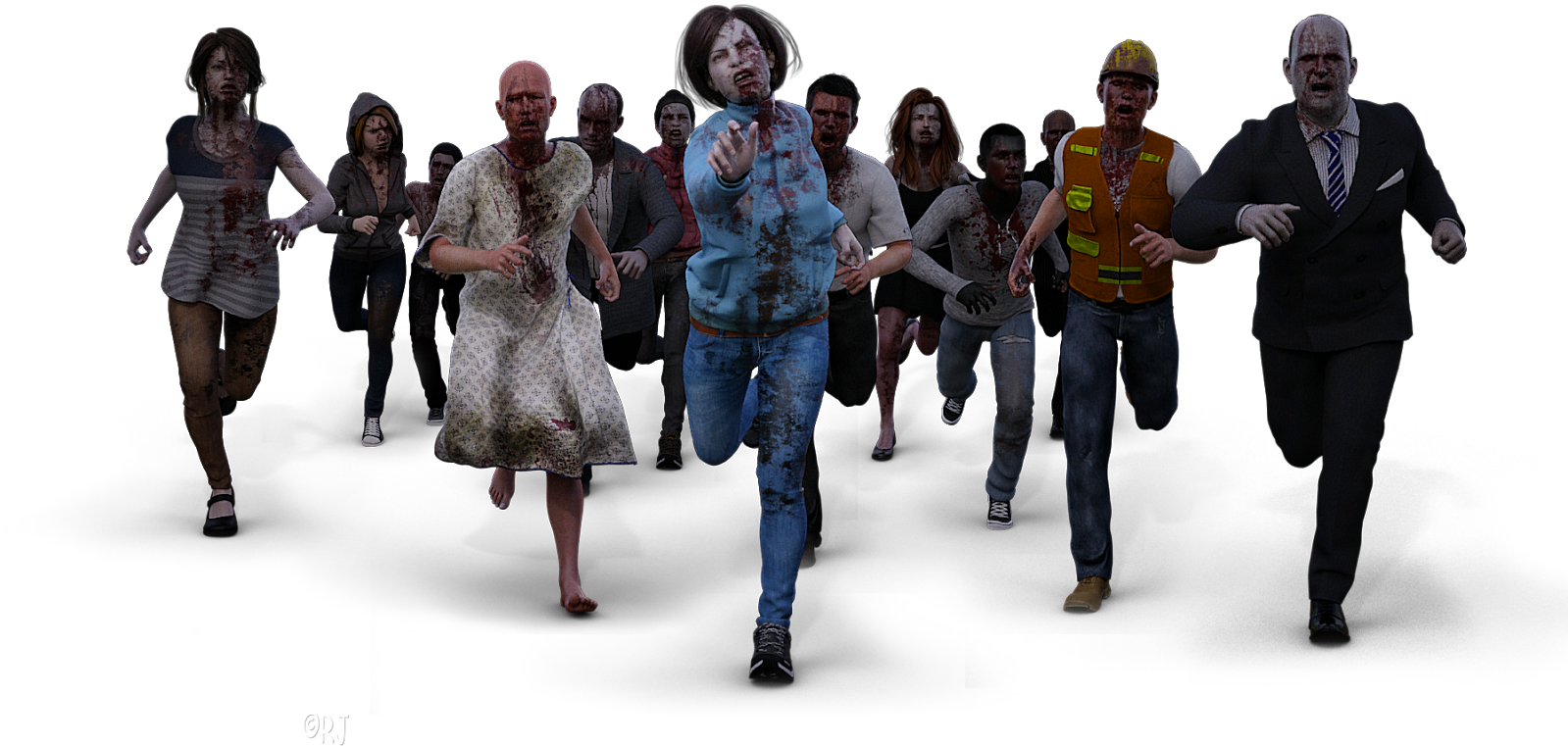 Download Just A Zombie Crowd To Chase You - Horde Of Zombies Png ...