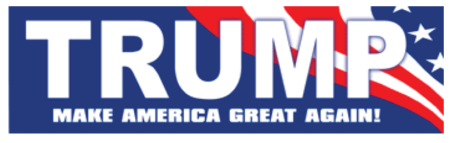 Trump Make America Great Again Bumper Sticker - Carmine Clipart - Large ...