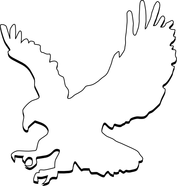 Wedge Tailed Eagle Silhouette Clipart - Large Size Png Image - PikPng