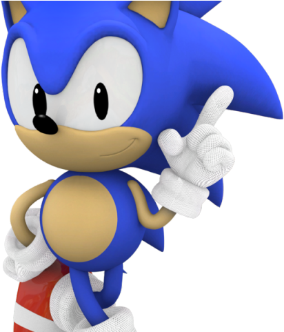 Classic Sonic Psd Clipart - Large Size Png Image - Pikpng