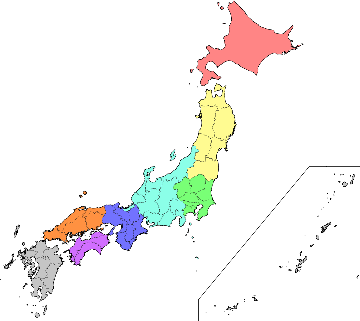 Japan Map No Labels Clipart (1200x1073), Png Download