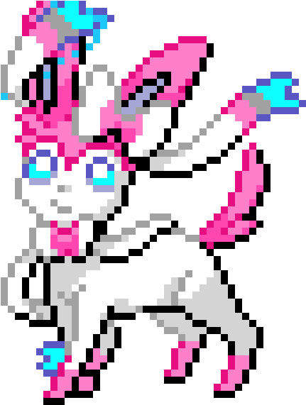 Download Sylveon - Minecraft Sylveon Pixel Art Clipart Png Download ...