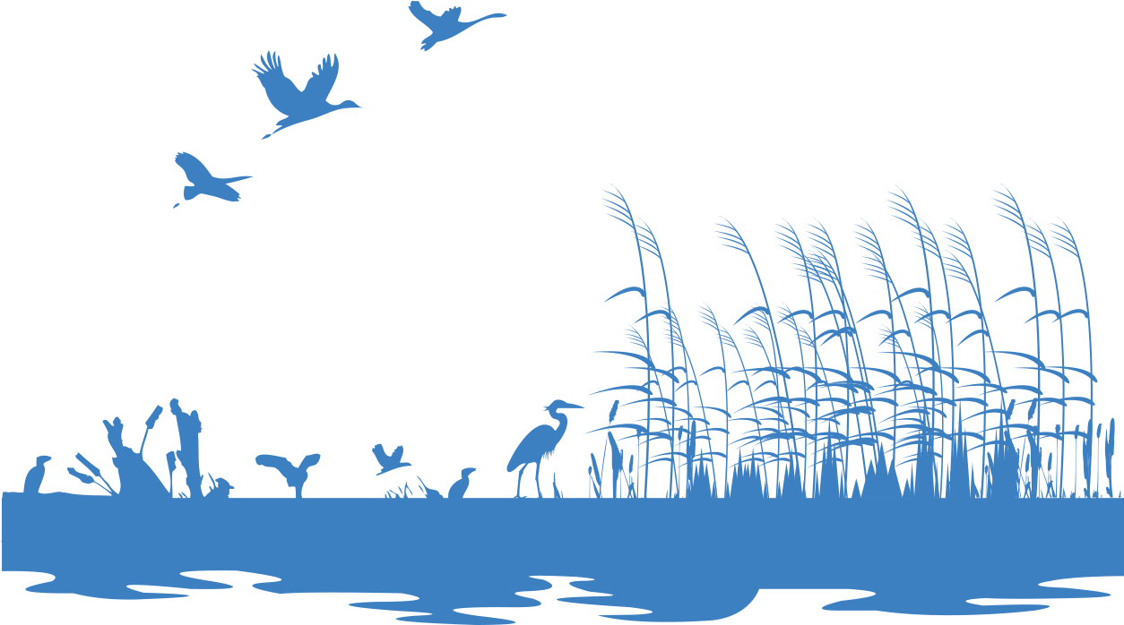 Download Wetland Silhouette Illustration Grass Painted Of Animals ...