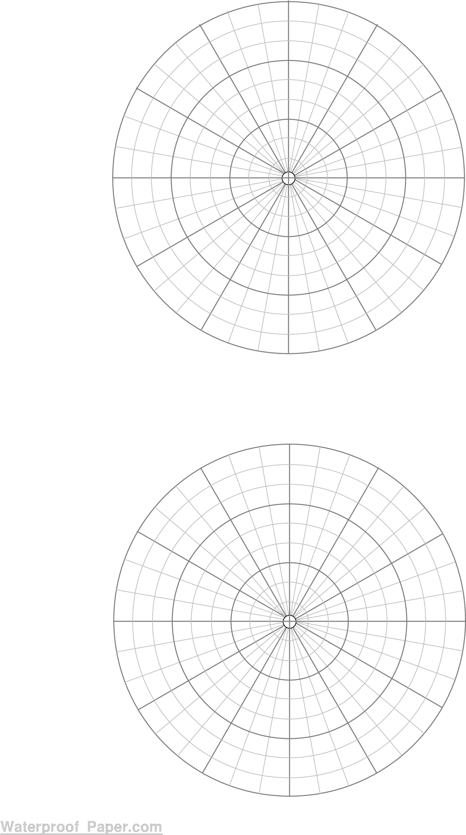 Printable Polar Coordinate Graph Paper - Circle Clipart - Large Size ...