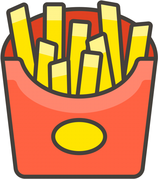 French Fries Emoji Icon - Emojis De Papas Fritas Clipart - Large Size ...