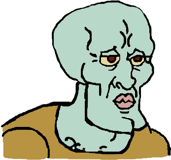 Fancy Squidward People - Handsome Squidward Clipart - Large Size Png ...