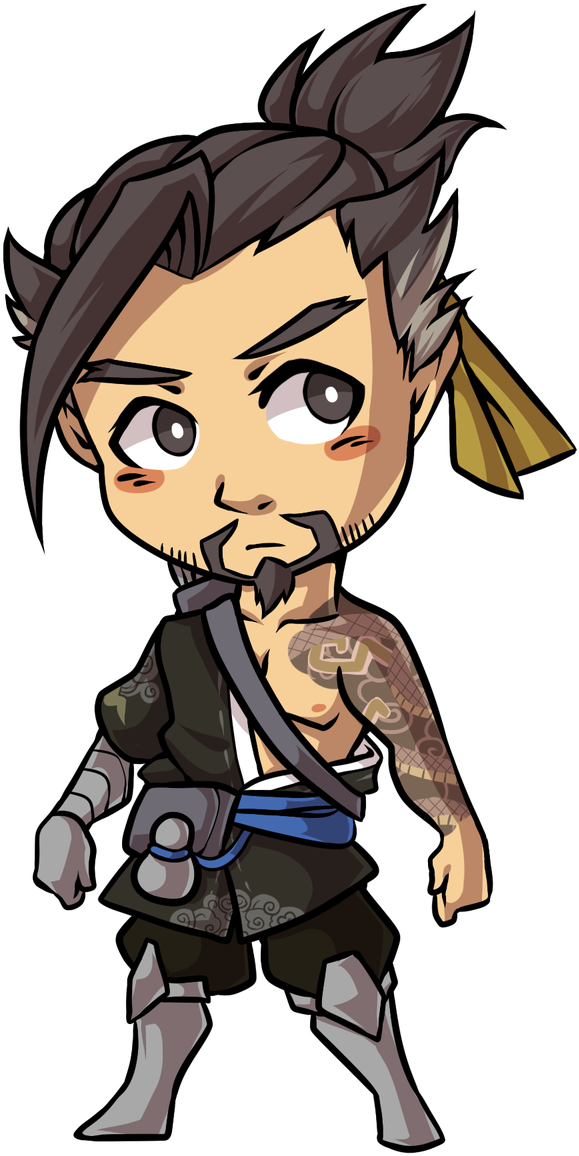 Akioh On Twitter One More To Do - Hanzo Chibi Clipart - Large Size Png ...