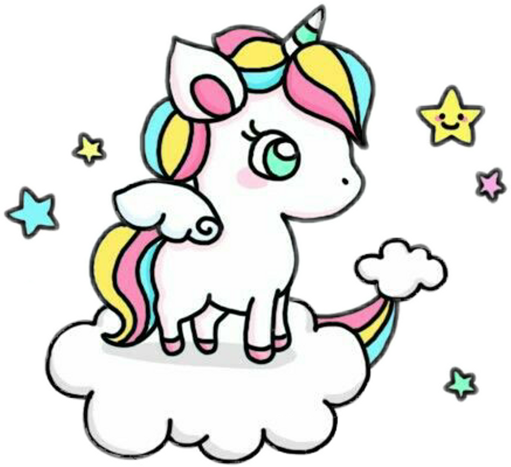 Download Cute Unicorn Clipart Tumblr Design Templates Did You - Kawaii