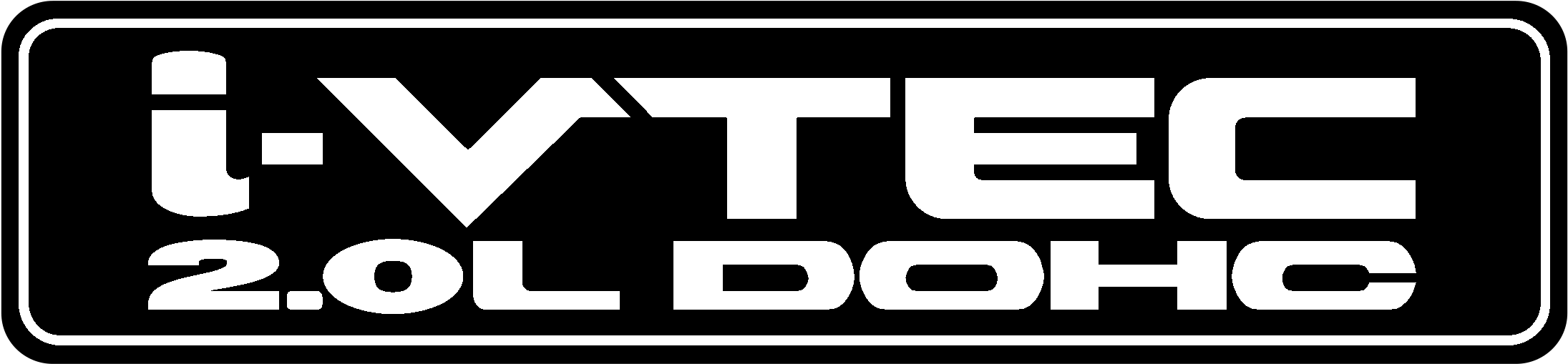I Vtec 20l Dohc Logo Black And White - Vtec Clipart (2400x2400), Png Download