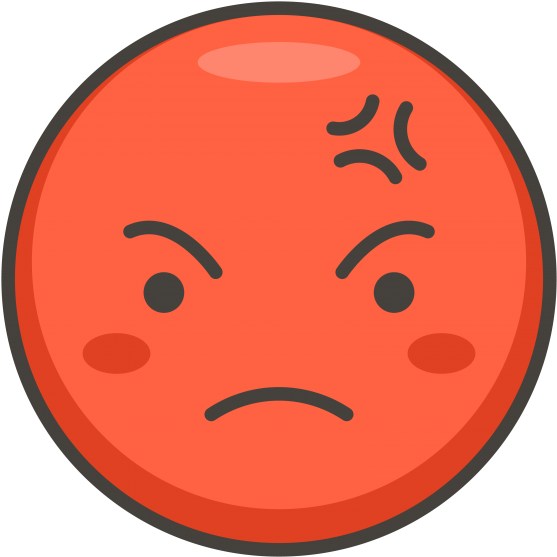 Download Pouting Face Emoji - Emoji Cemberut Clipart Png Download - PikPng