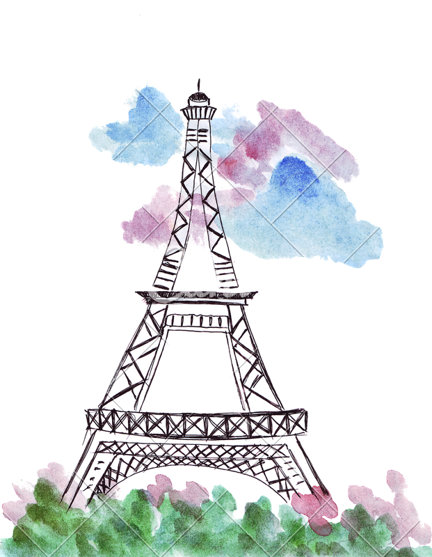 Download Hand Of Eiffel Tower Eiffel Tower Drawing Clipart Png