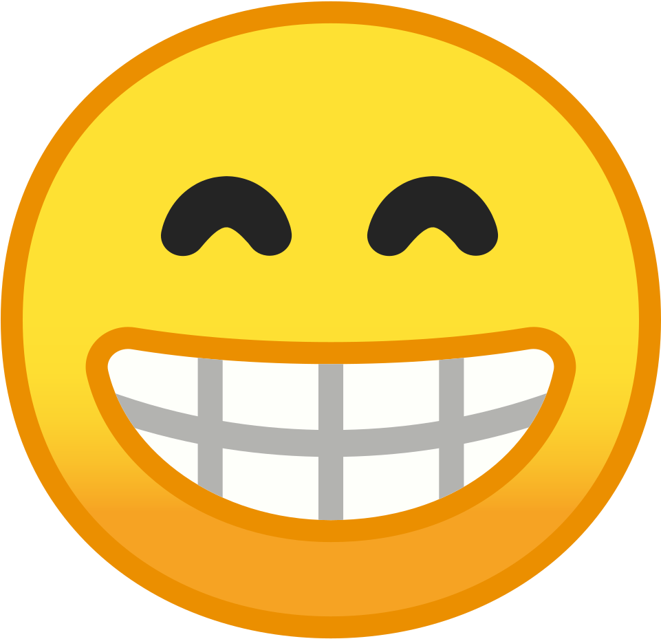 Beaming Face With Smiling Eyes Icon - Smiling Emoji Squinty Eyes ...