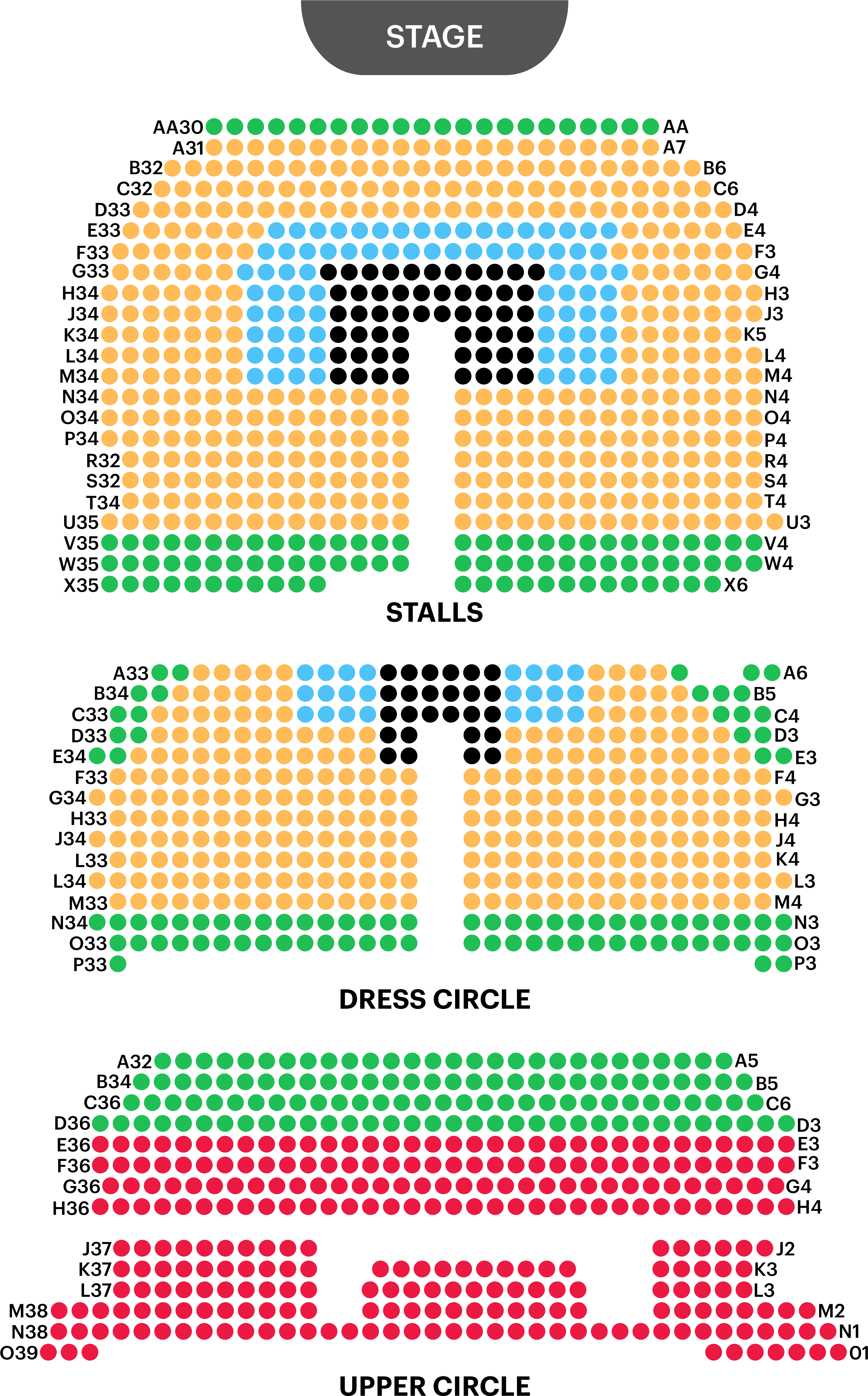 Adelphi Theatre Seating Plan Clipart - Large Size Png Image - PikPng