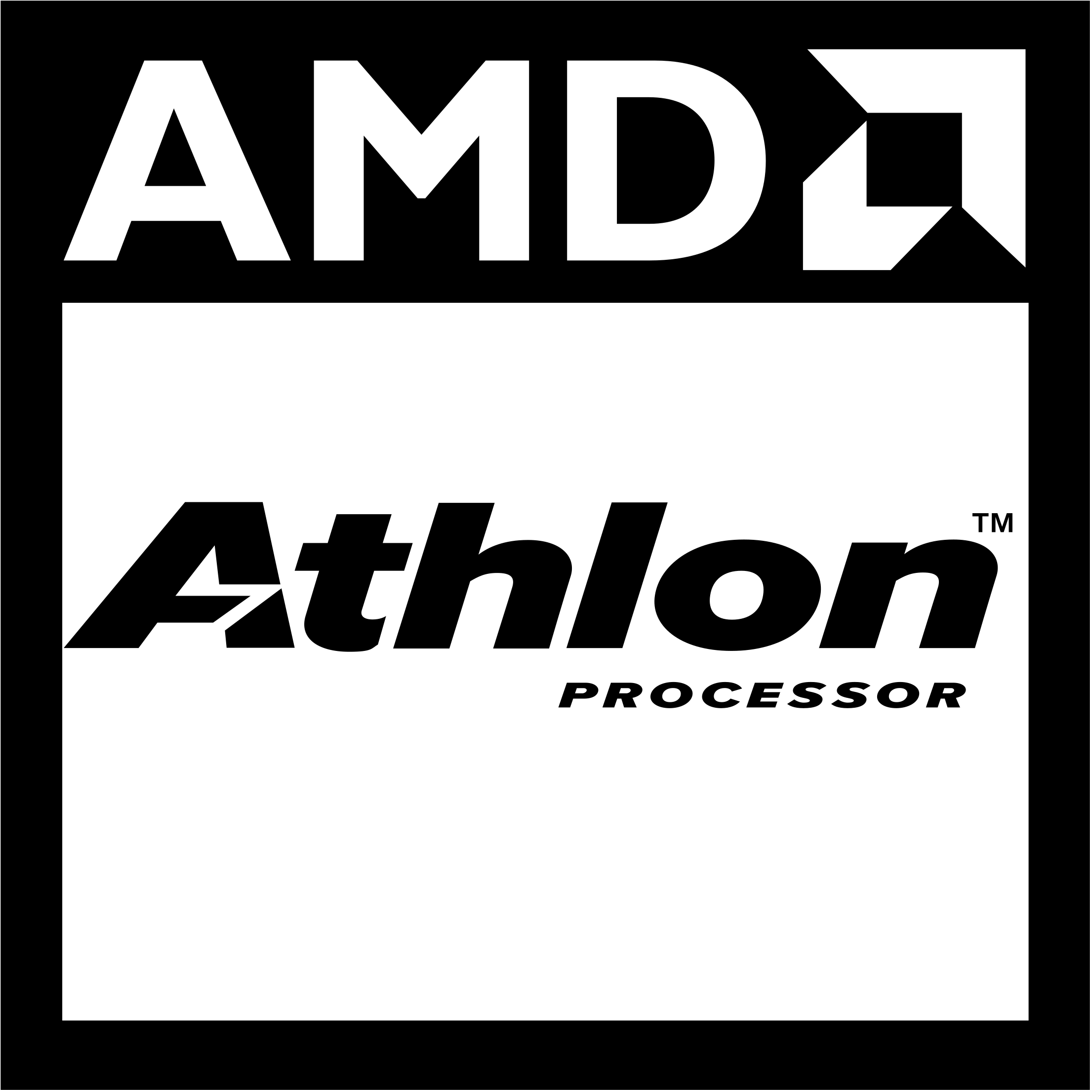 Amd Athlon Processor Logo Png Transparent - Amd Athlon Logo Clipart (2400x2400), Png Download