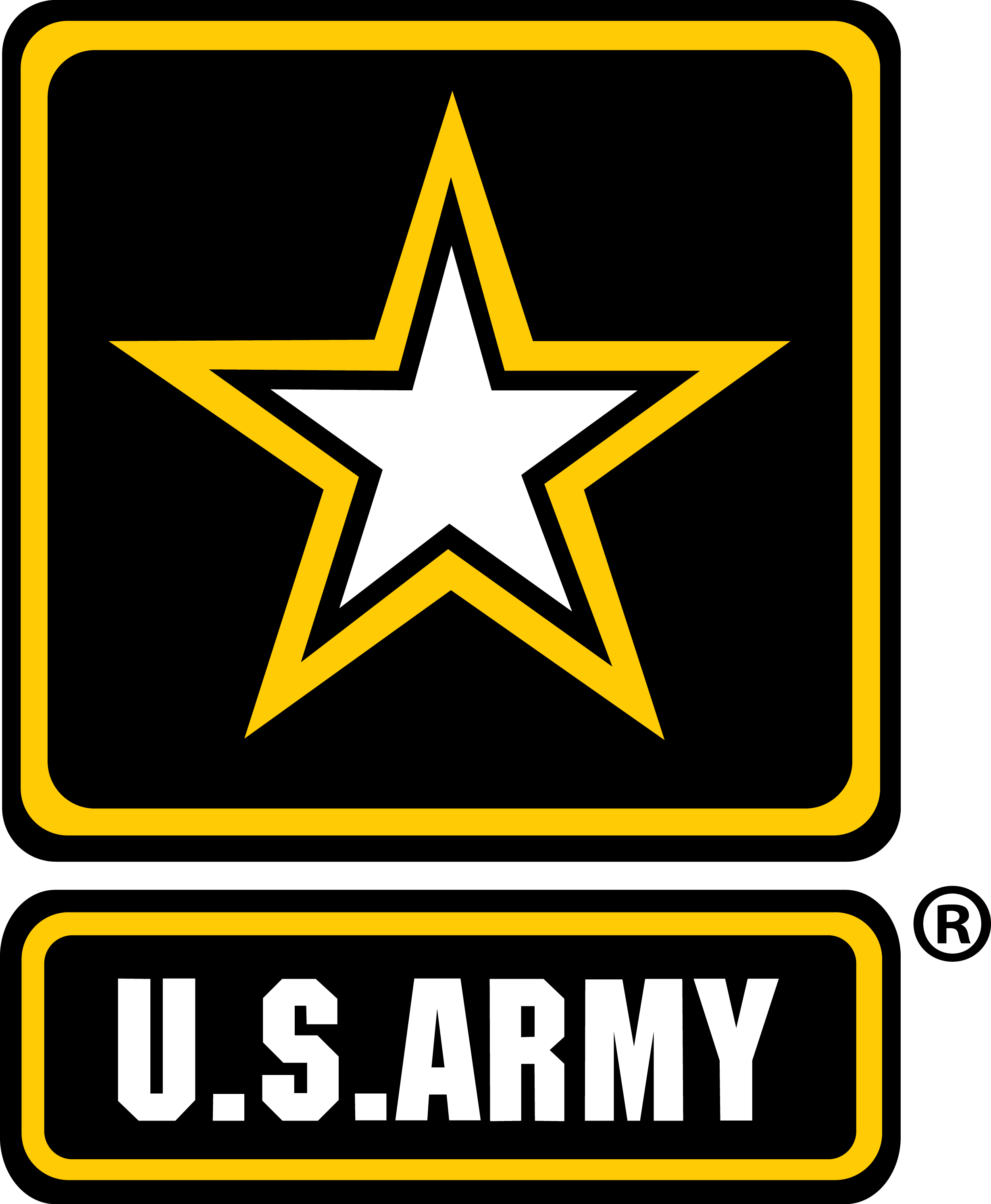 Us Army Logo Black Background Clipart - Large Size Png Image - PikPng