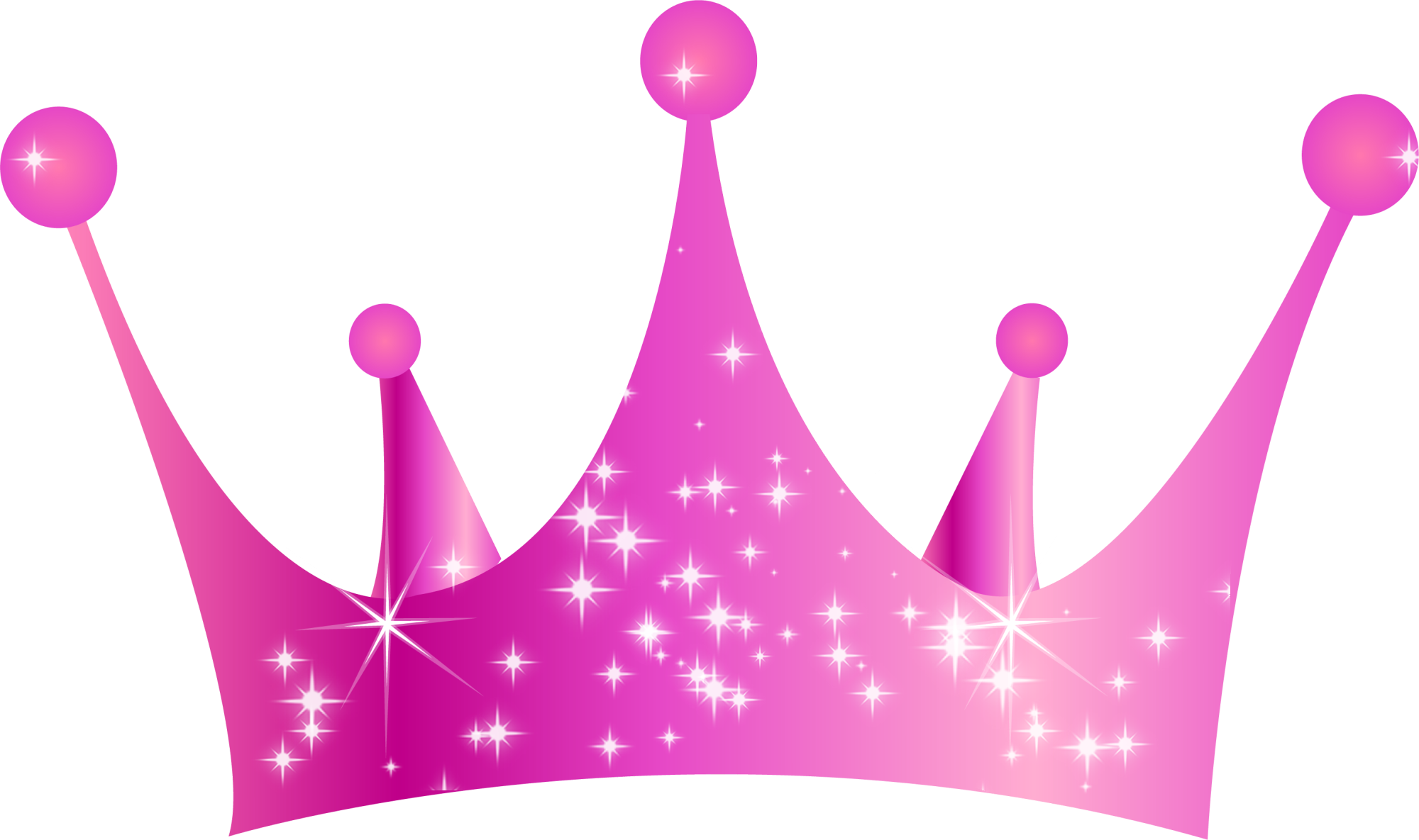 Pink Crowns Png - Clip Art Transparent Png (2000x1185), Png Download