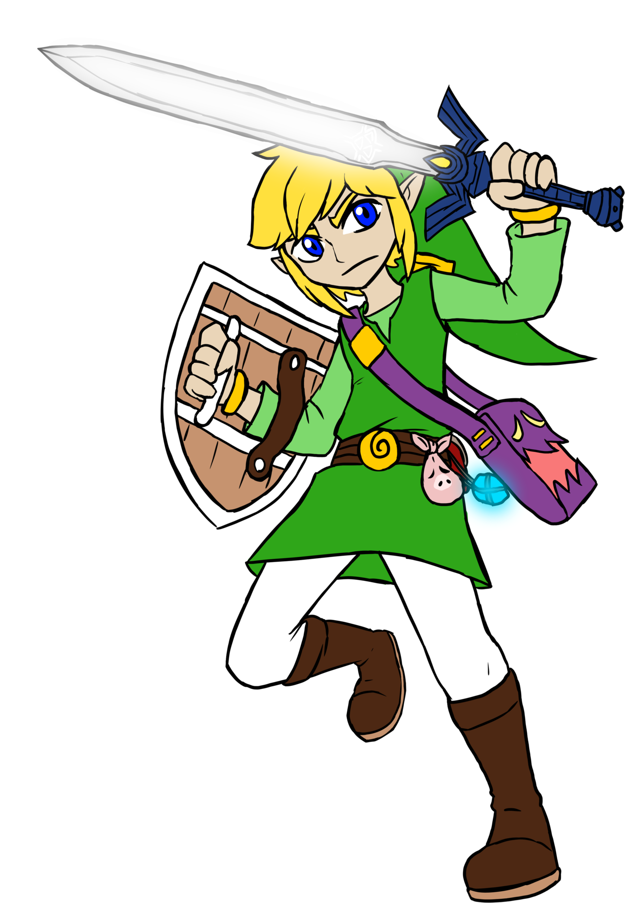 Link, Hero Of Wind - Cartoon Clipart - Large Size Png Image - PikPng