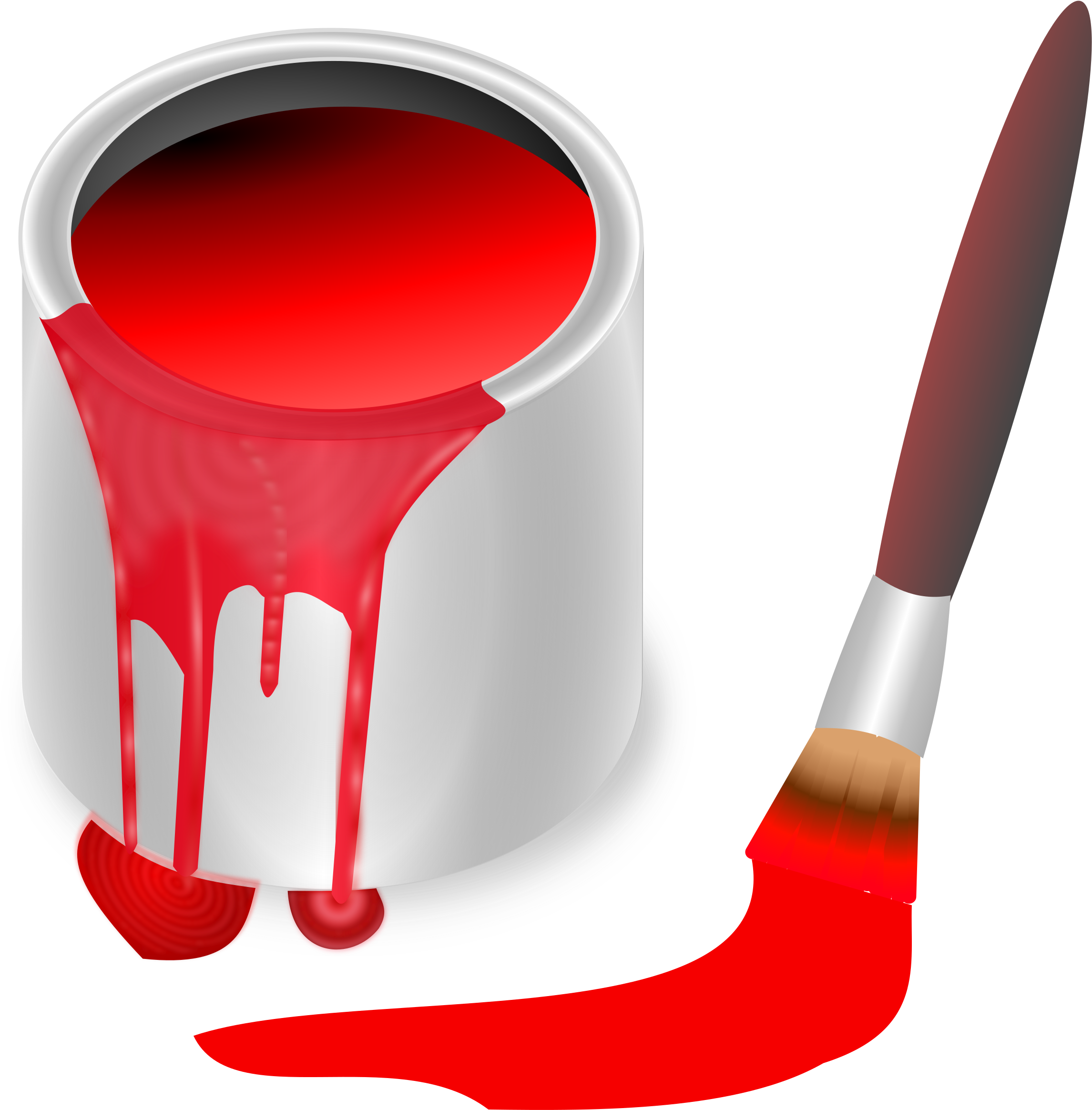 Hq Bucket Png Transparent Bucket Red Paint Brush Clip Art Large