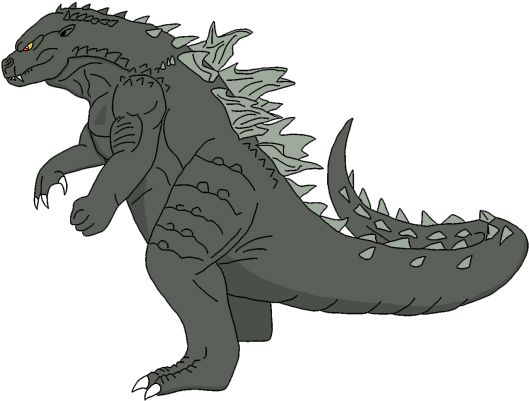 Godzilla Clipart Tribal - Cartoon Godzilla Png Transparent Png - Large ...