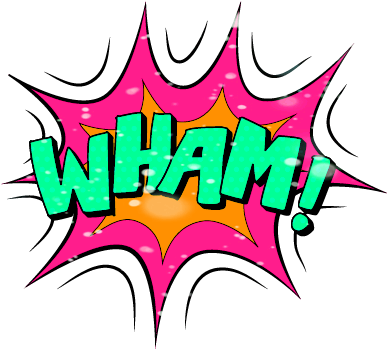 Download Wham Sticker - Boom Sign Clipart Png Download - PikPng