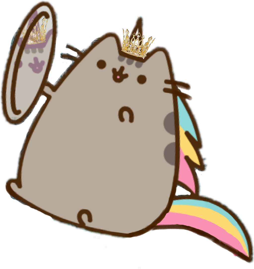 Pusheen Sticker - Pusheen Queen Clipart - Large Size Png Image - Pikpng