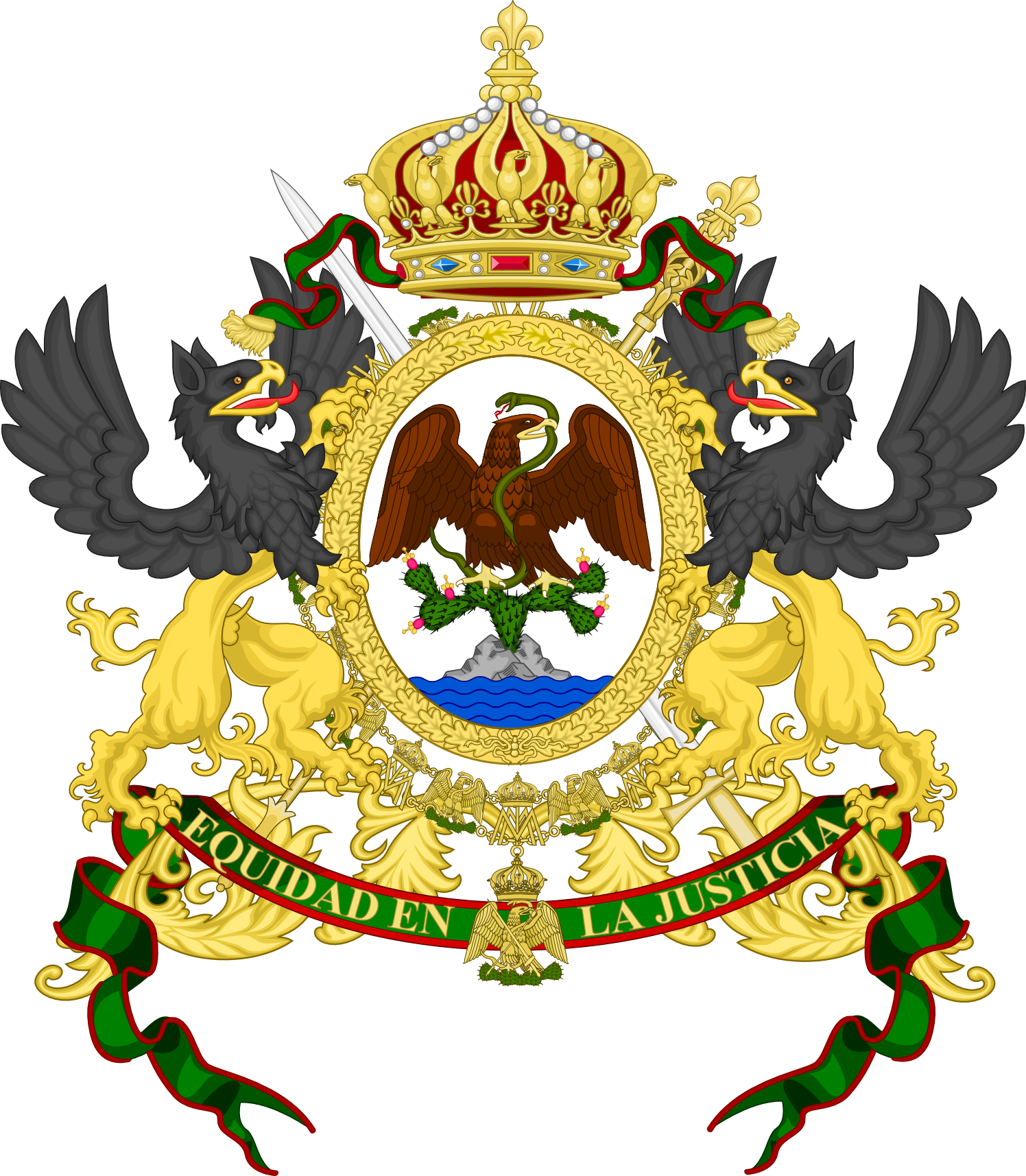 Escudo Del Segundo Imperio Mexicano Clipart Large Size Png Image Pikpng 7117