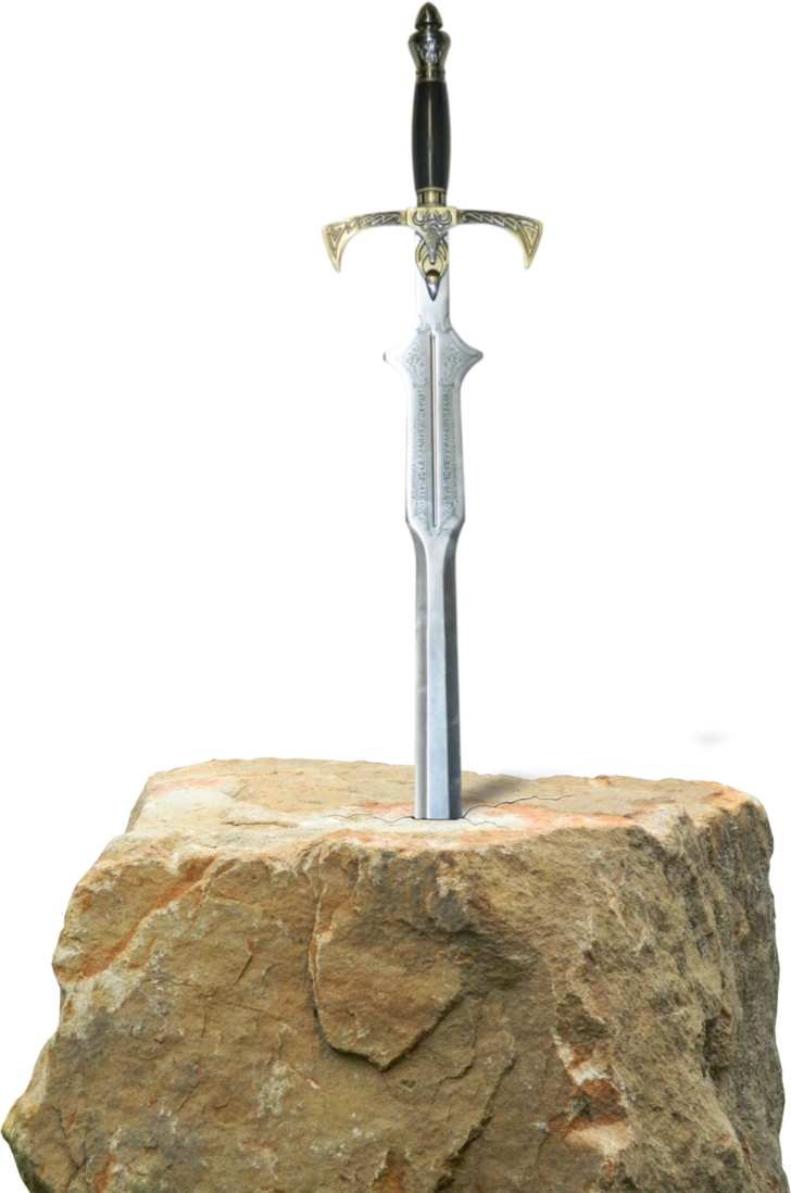 Sword In The Stone Png - Sword In Stone Png Clipart (728x1098), Png Download