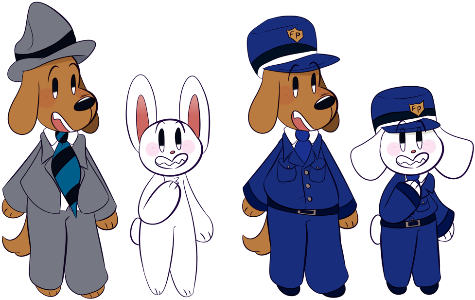 Download Sam And Max Free Png Image - Cartoon Clipart Png Download - PikPng