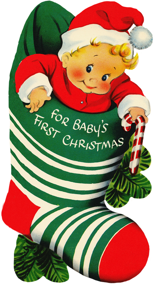 Baby's First Christmas In Sock Baby's First Christmas Png Clipart