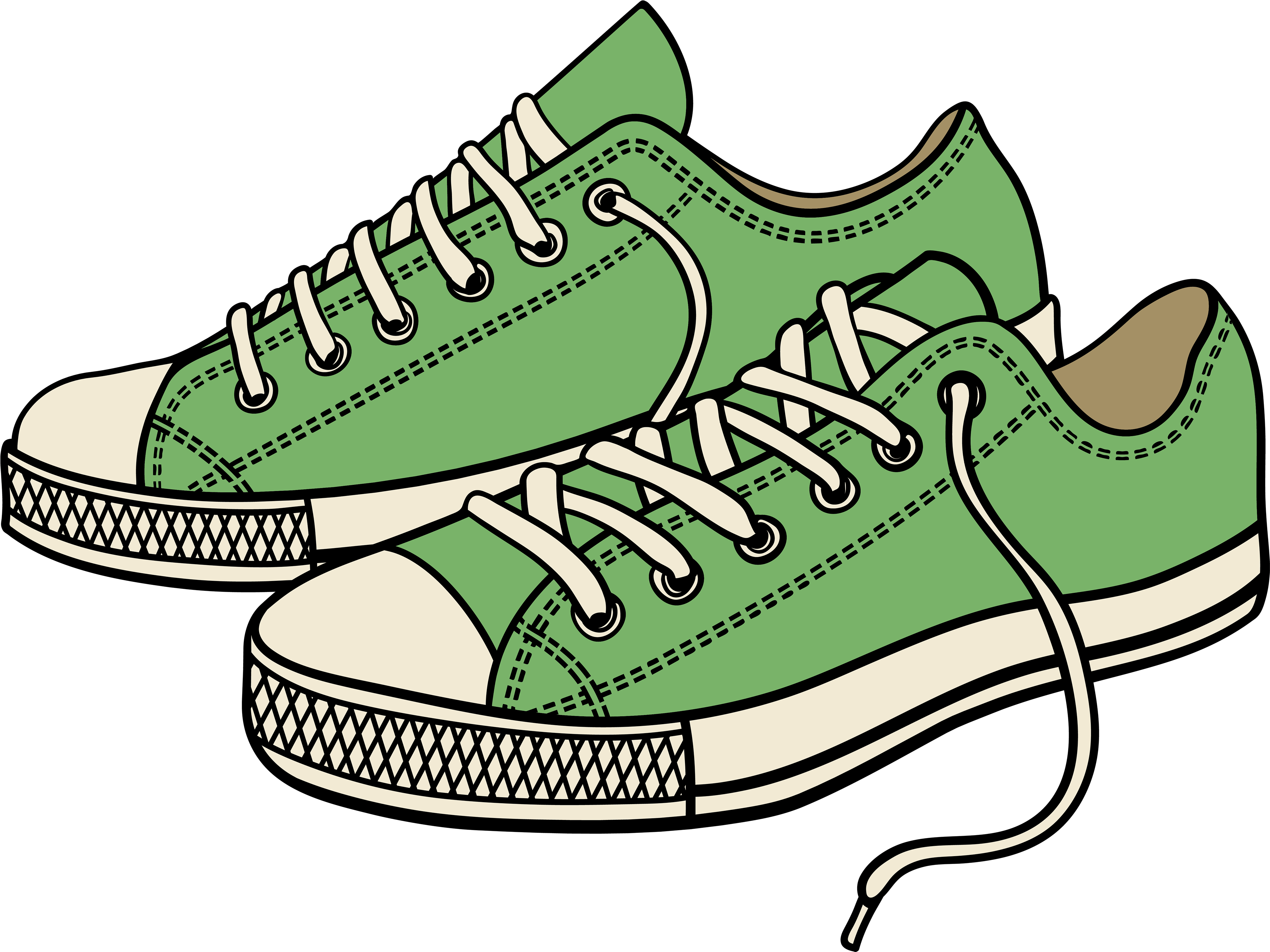 Green Sneakers Png Clipart Cartoon Pair Of Shoes Transparent Png Large Size Png Image Pikpng