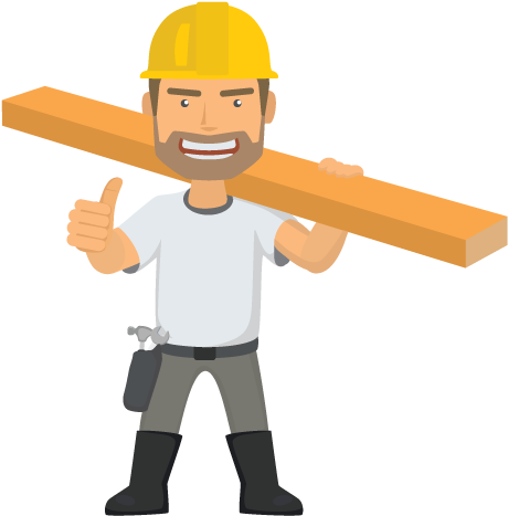 Lone Worker Training - Cartoon Construction Worker Transparent Clipart ...